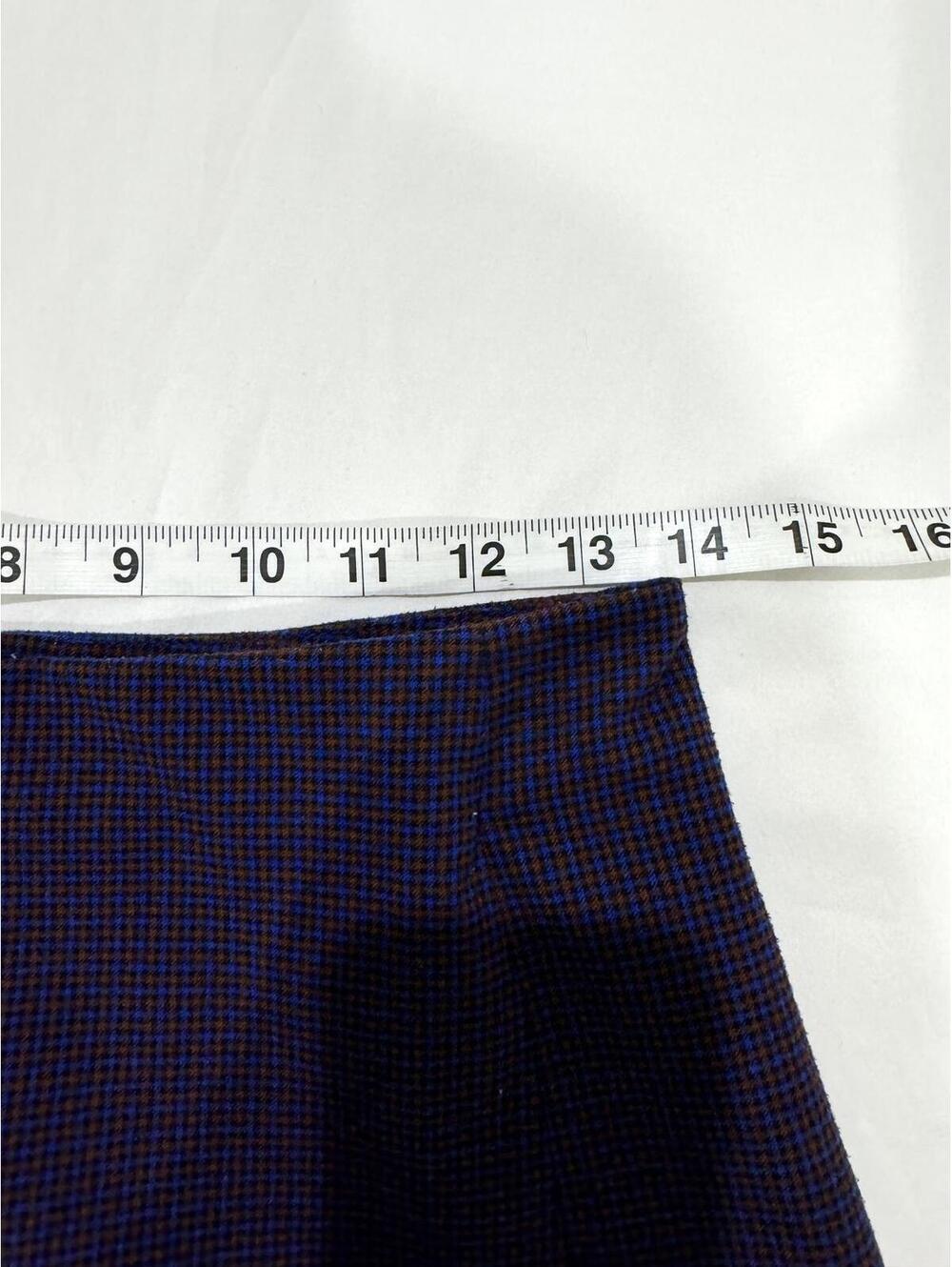 Sunday Best Aritzia Blue Multicolore Plaid Zipper Short Mini Skirt- Size 6 - Picture 7 of 8